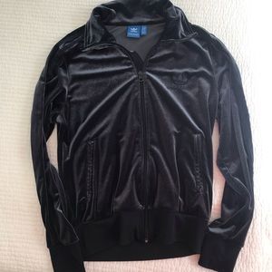 Adidas Originals Navy Blue Velvet Track Jacket